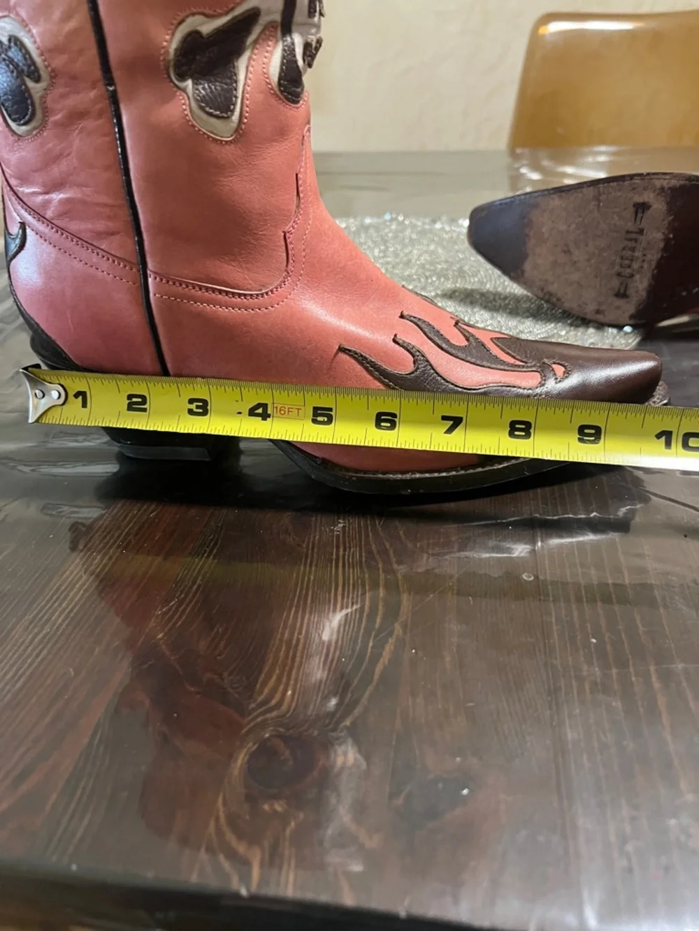 RARE CORRAL Ghost Rider Skull /Flames PINK Western Cowboy/girl boots - Picture 10 of 15